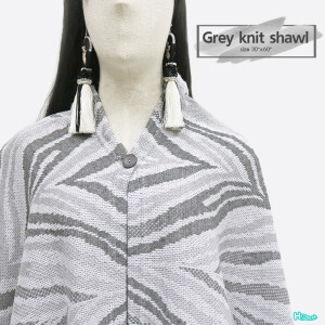 ผ้าคลุมไหล่ Grey Knit Shawl