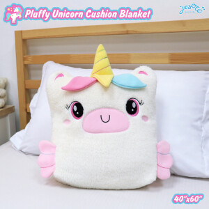 Pluffy Unicorn Cushion Blanket