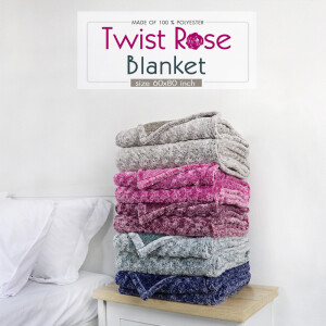 ผ้าห่ม Twist Rose