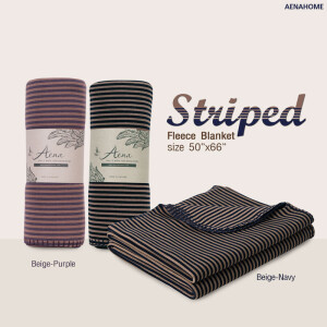 ผ้าห่ม Striped Fleece
