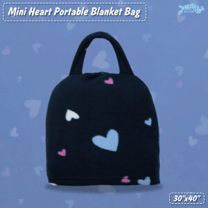Mini Heart Portable Blanket Bag